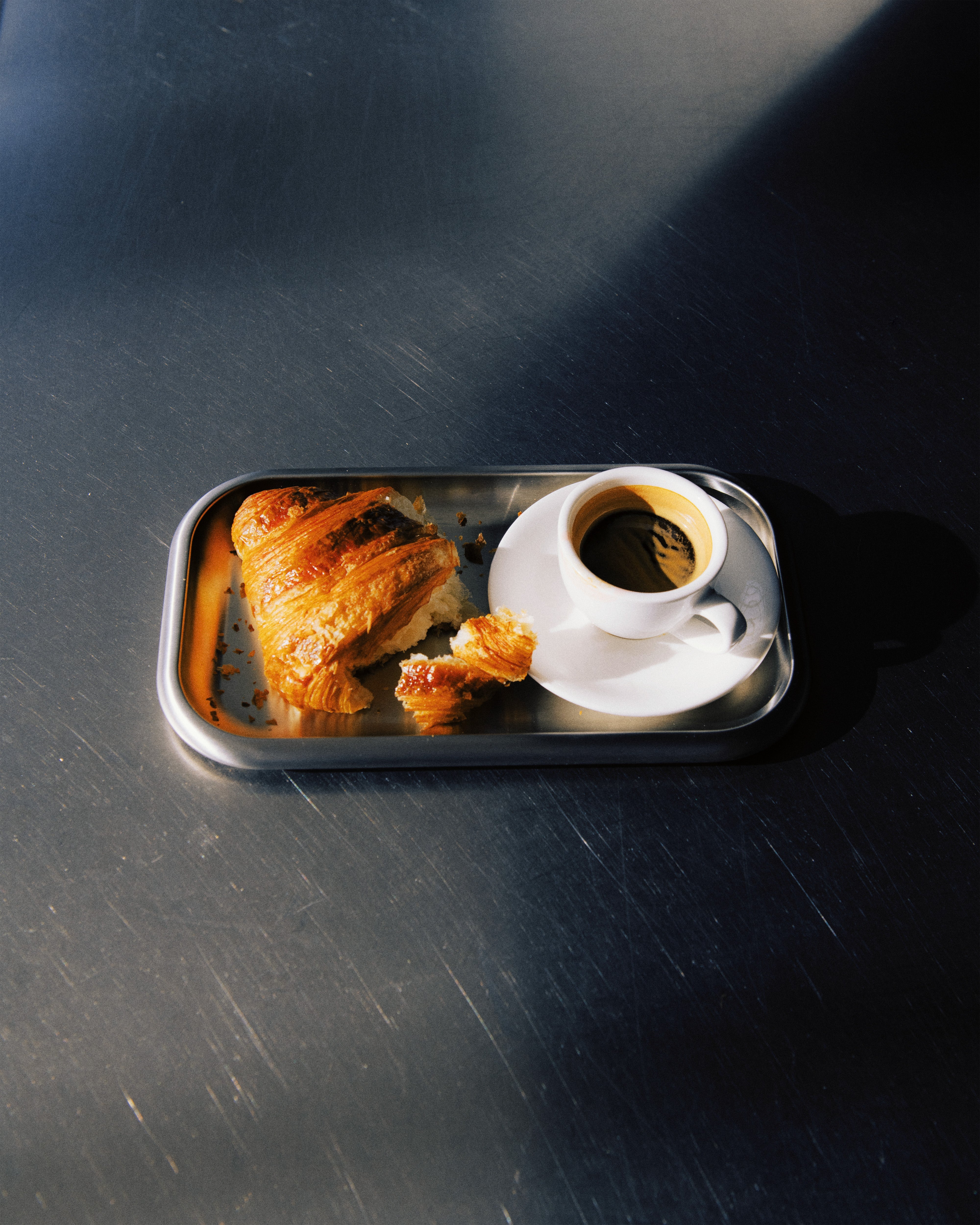 Small Steel Serving Tray - Brushed / Set of 8