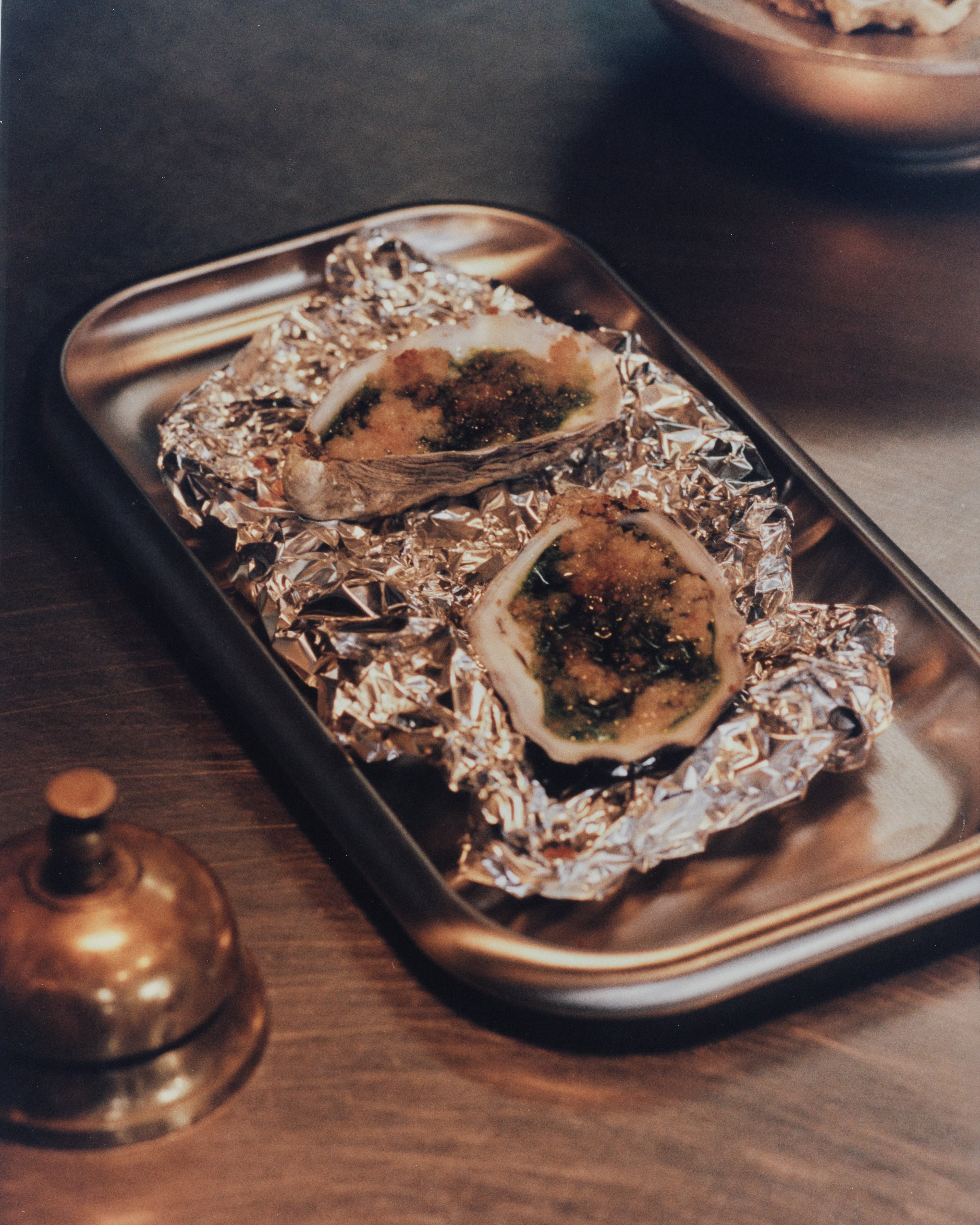 Small Steel Serving Tray - Brushed / Set of 8