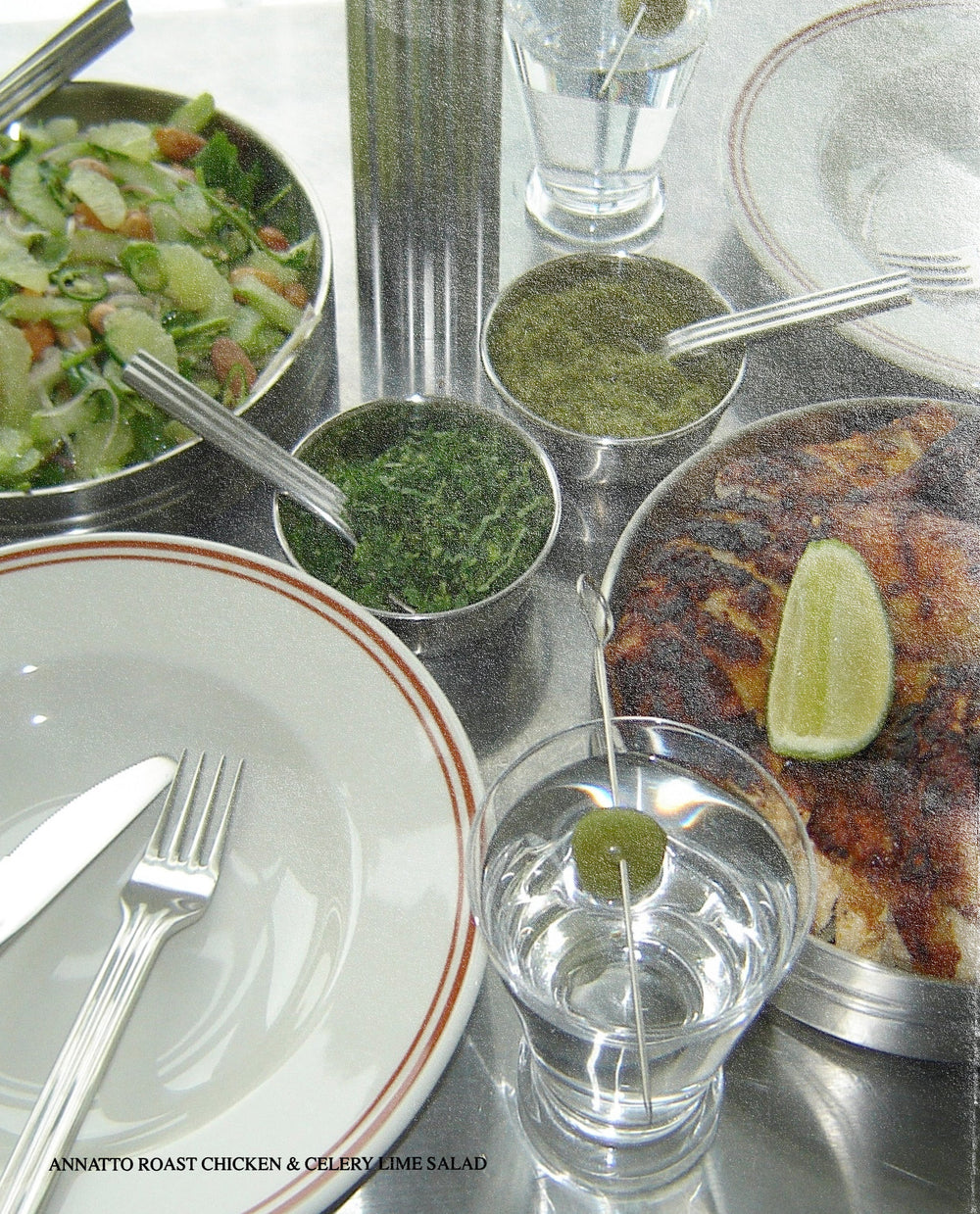Annatto Roast Chicken & Celery Lime Salad