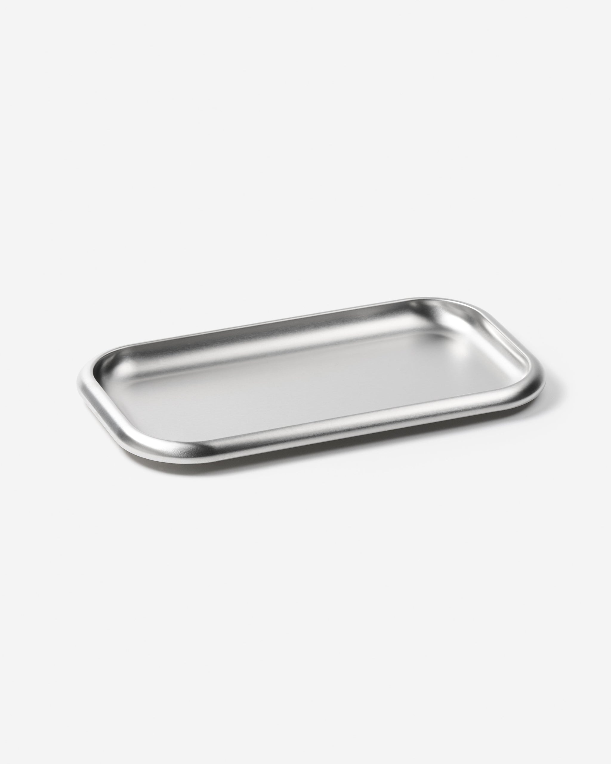 Small Steel Serving Tray - Brushed / Set of 8